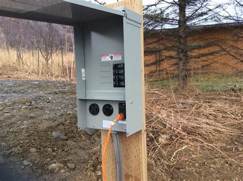 rv electrical service box|rv ground mounted electrical box.